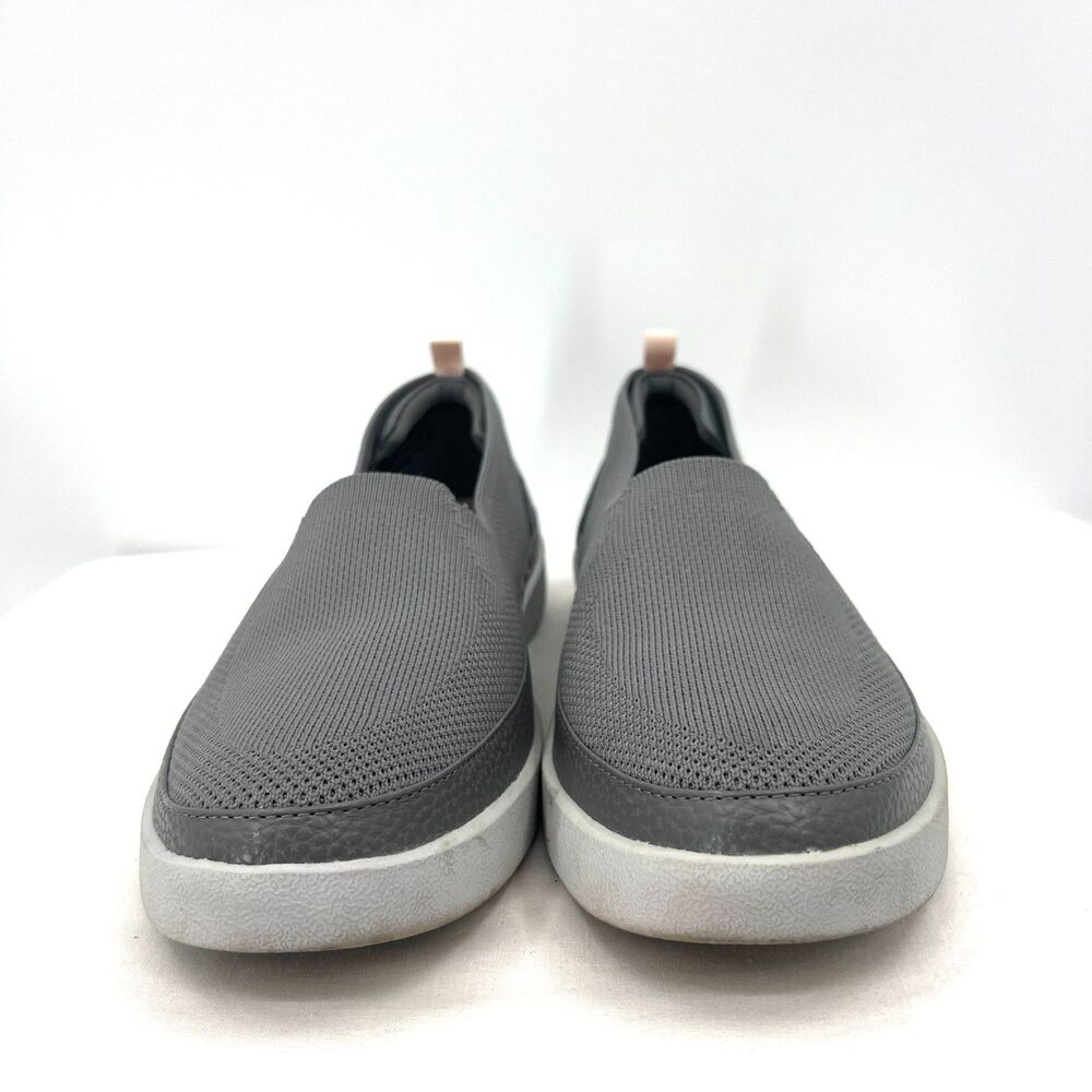 Vionic Sidney Slip-On Sneakers Womens 9.5 Gray Knit Orthotic Comfort Loafers